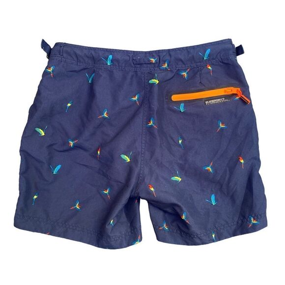 🦜 Superdry Men’s Parrot Swim Shorts Sz S 💣 Tropic Thunder‎ Vibes • Lined • - Picture 2 of 5
